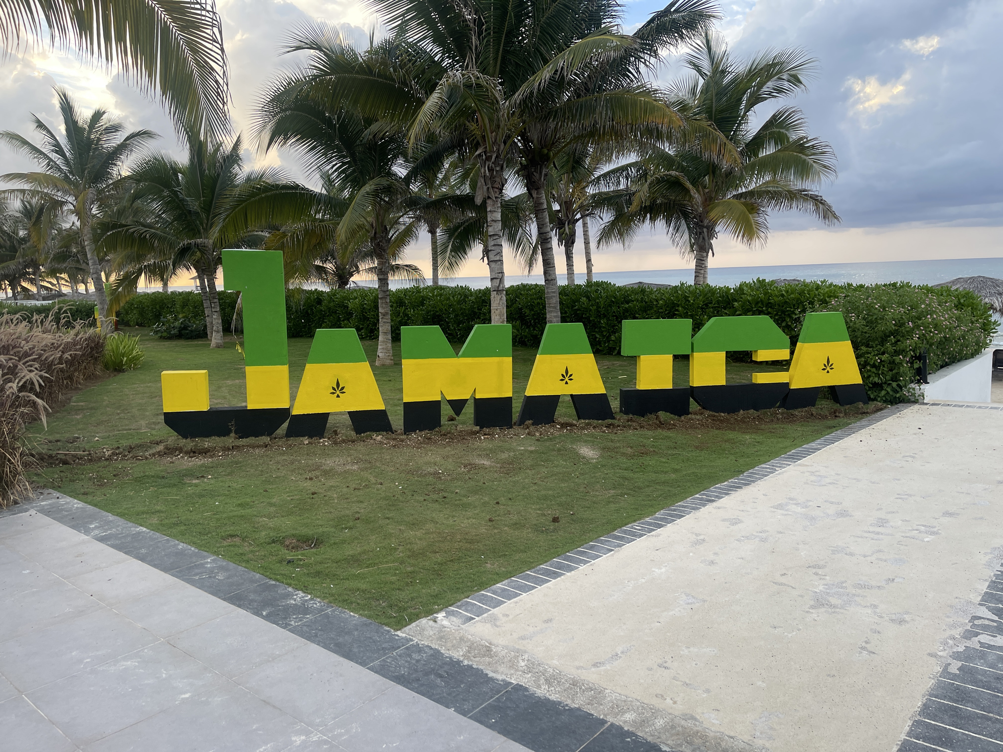 Sign next to a beach in Jamaica