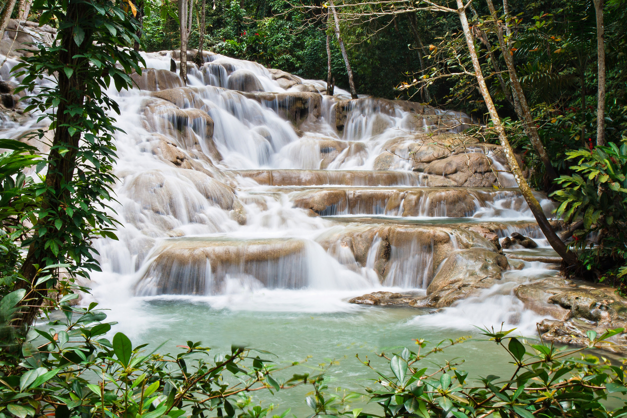 Dunn's River Fall, in Ocho Rios Jamaica, Waterfall